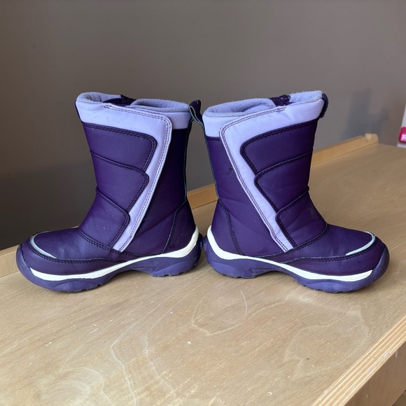 Lands End little girls purple snow boots with Velcro size 12 - Picture 5 of 8